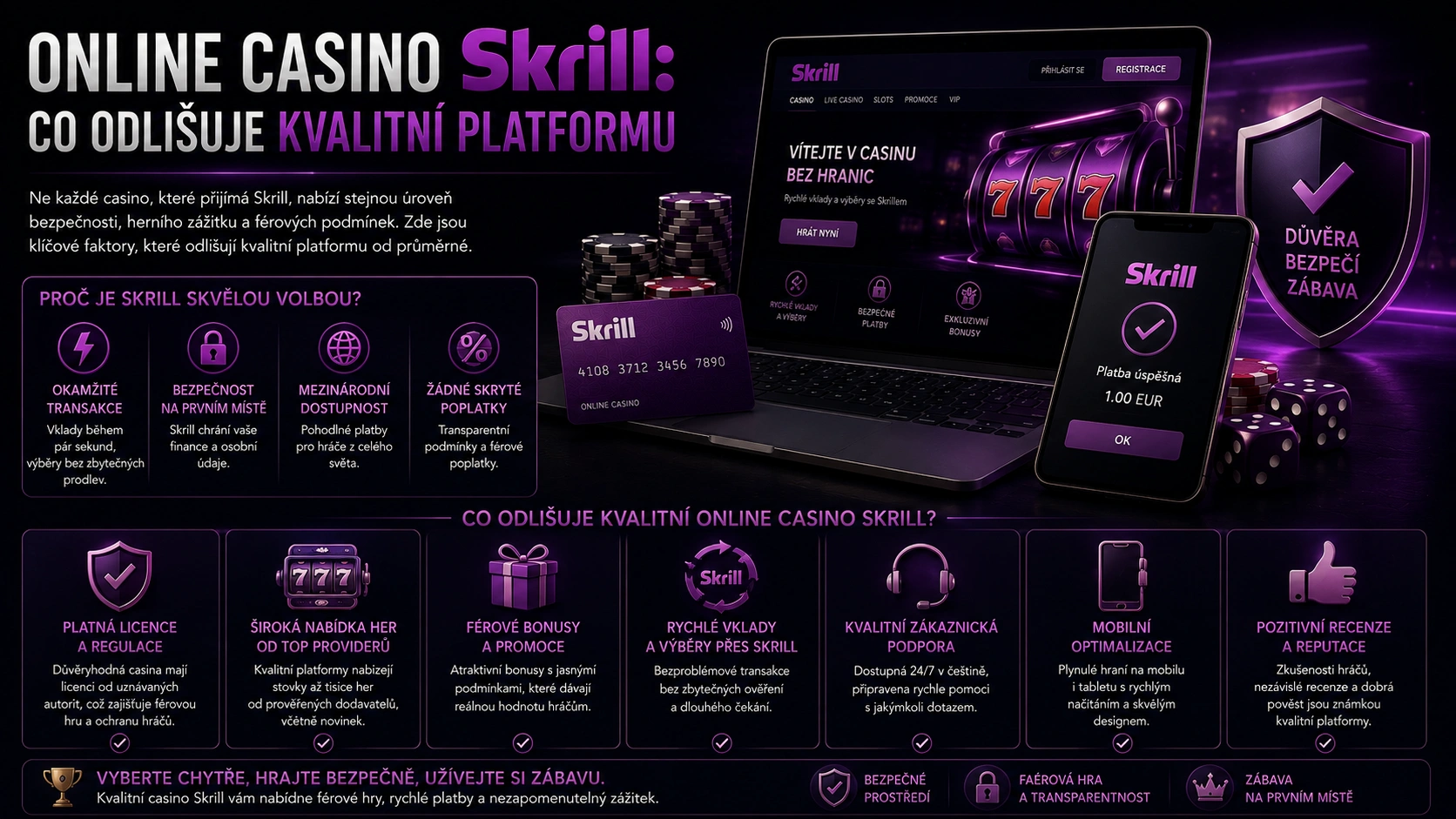 Online Casino Skrill: Co Odlišuje Kvalitní Platformu
